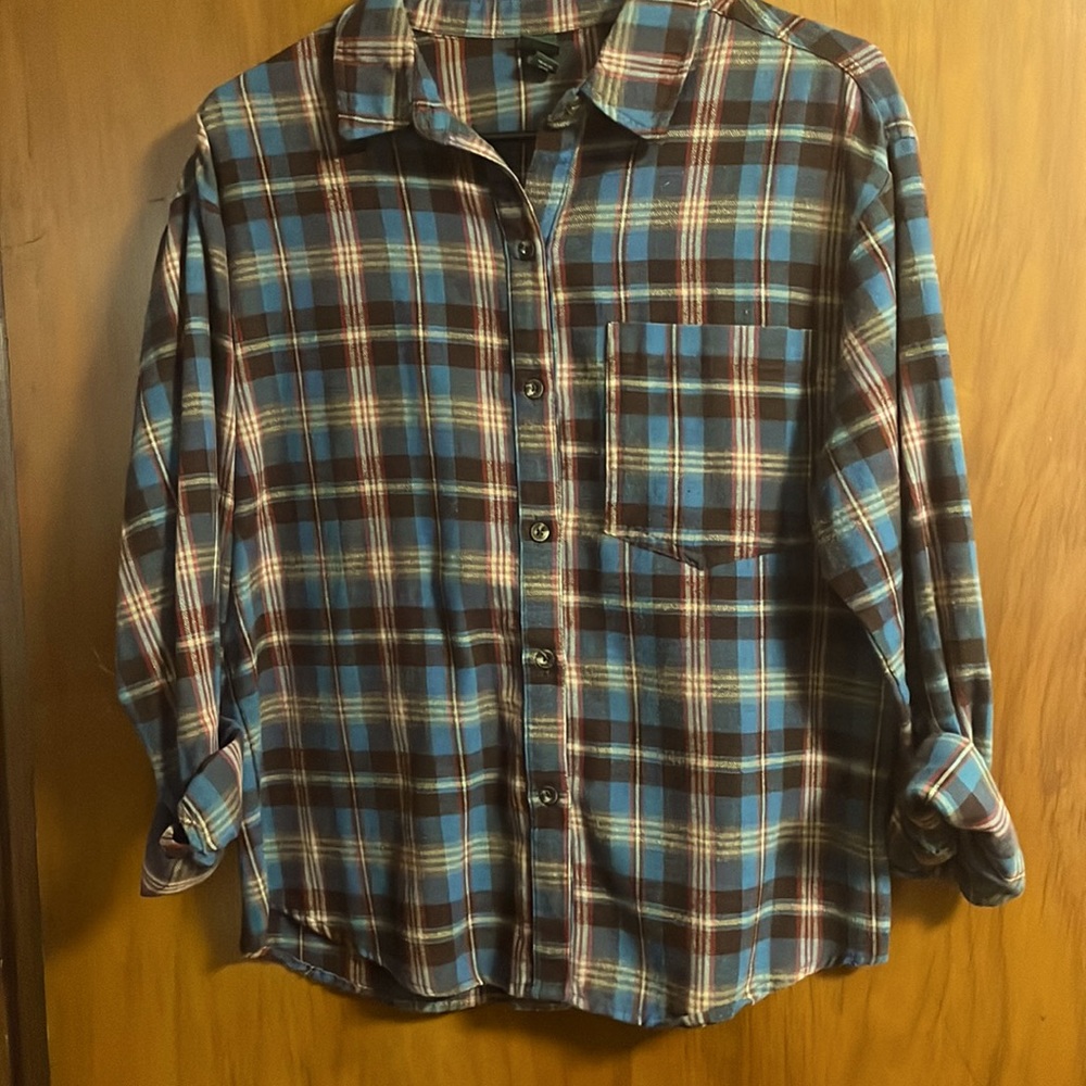 Blue, Brown, Red Women’s Flannel